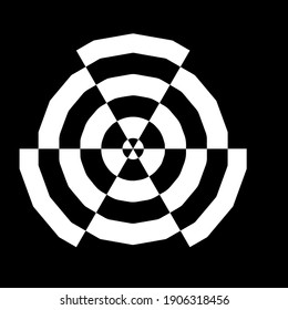 black and white mandala. symmetrical patterns.
