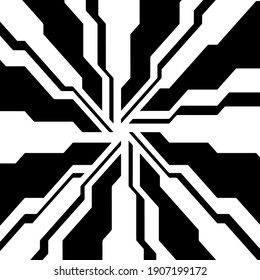 black and white mandala. symmetrical patterns.