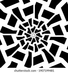 black and white mandala. symmetrical patterns.