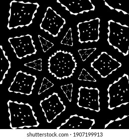 black and white mandala. symmetrical patterns.