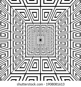 black and white mandala. symmetrical patterns.