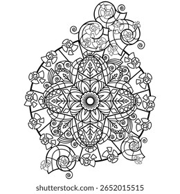 Black and White Mandala Vector Illustration