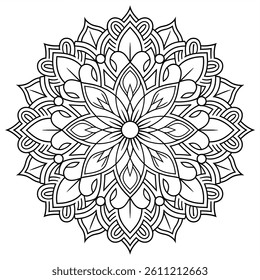 black and white mandala victor style