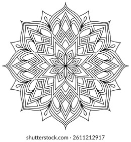 black and white mandala victor style