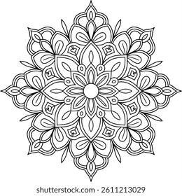 black and white mandala victor style