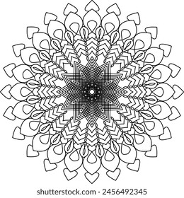 Black and white mandala,Native American Mandala ,Paint art,,flower,line
