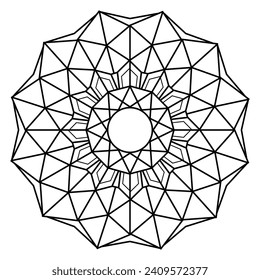 mandalas en blanco y negro - páginas de colores mandala - fácil página de colorear para adultos mandala - páginas simples de colorear mandala - página de mandala del libro coloreado para el interior del libro kdp