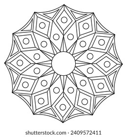 black and white mandalas - mandala coloring pages - easy mandala adult coloring page - simple mandala coloring pages - coloring book mandala page for kdp book interior