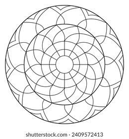 black and white mandalas - mandala coloring pages - easy mandala adult coloring page - simple mandala coloring pages - coloring book mandala page for kdp book interior