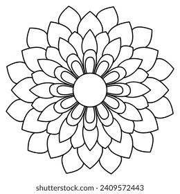 black and white mandalas - mandala coloring pages - easy mandala adult coloring page - simple mandala coloring pages - coloring book mandala page for kdp book interior