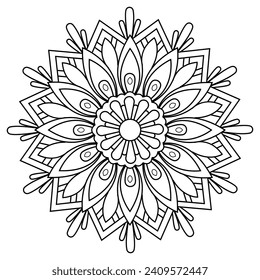 black and white mandalas - mandala coloring pages - easy mandala adult coloring page - simple mandala coloring pages - coloring book mandala page for kdp book interior
