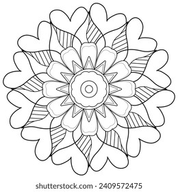 black and white mandalas - mandala coloring pages - easy mandala adult coloring page - simple mandala coloring pages - coloring book mandala page for kdp book interior