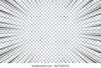 História em quadrinhos abstrata de mangá preto e branco.