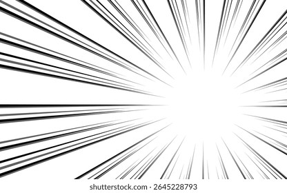 Schwarz-weißer abstrakter Manga-Comic-Hintergrund mit Halbton.