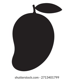 Schwarz-Weiß-Mango-Illustration