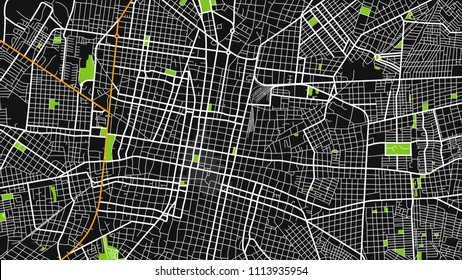 black white map city Mérida