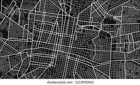 black white map city Mérida
