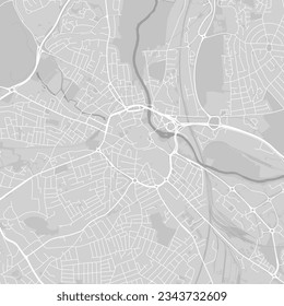 Black and white map of Derby, England