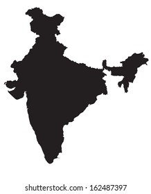 Indian Map Black And White Black And White Indian Map Images, Stock Photos & Vectors | Shutterstock