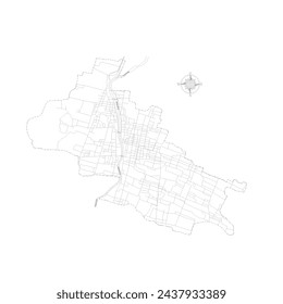 black and white map sketch