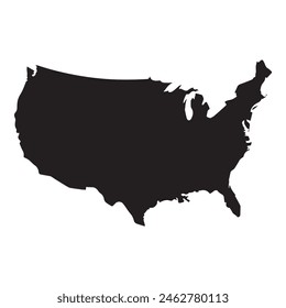 A black and white map of the United States. The map is very detailed and shows the entire country