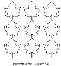 black and white maple leaf