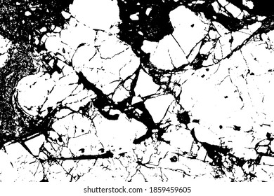 El mármol blanco y negro rompe una textura sencilla. Ilustración vectorial.