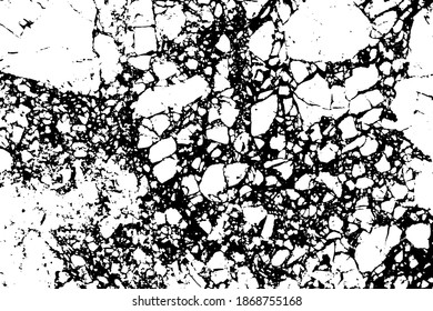 El mármol blanco y negro rompe una textura sencilla. Ilustración vectorial.