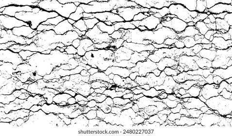 Diseño de textura de mármol blanco y negro con líneas curvas.