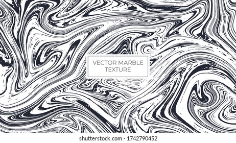 Black and white marble vector design. Marbling Texture design.