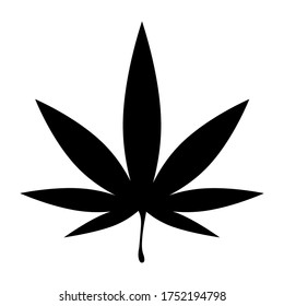 Black White Marijuana Vector Icon Stock Vector (Royalty Free ...