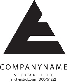 black and white mark icon, A letter, technology logo, company or brand name vector