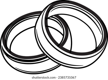 Black And White Marriage Rings For Couples svg