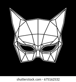black and white mask graphics triangles