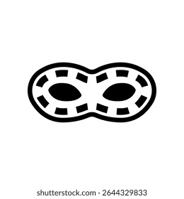 Ícone de máscara preto-e-branco simbolizando mistério e imaginação