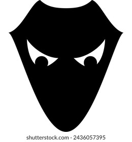 black and white mask image in vector