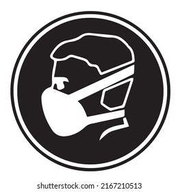Logo enmascarado en blanco y negro.