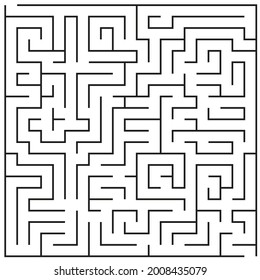 Black and white maze. labyrinth challenge