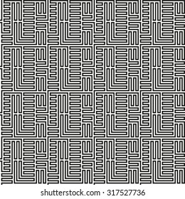 Black and White Maze Pattern
