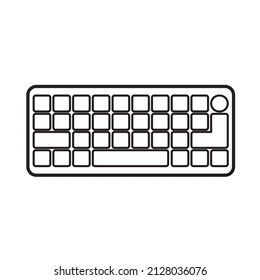 Black and white mechanical keyboard isolated icon 