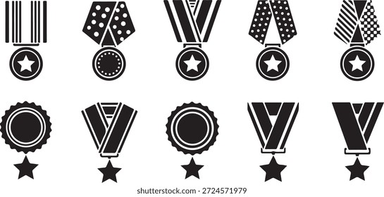 Medalha em preto e branco com vários e padrões emblema símbolo