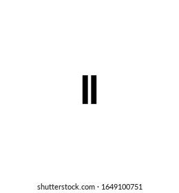 Black and white media player icon Vector illustration on a white background