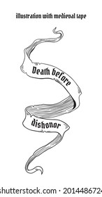 black and white medieval tape 