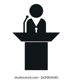   Icono de Vector de membresía en blanco y negro