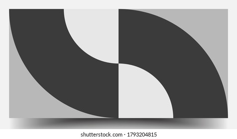 Black and White Memphis Or Bauhaus Swiss Pattern Background. Abstract Bauhaus Geometric Pattern. Monochrome Pattern Wallpaper Vector, Graphic Design Digital Black And White.