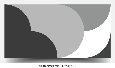 Black and White Memphis Or Bauhaus Swiss Pattern Background. Abstract Bauhaus Geometric Pattern. Monochrome Pattern Wallpaper Vector, Graphic Design Digital Black And White.