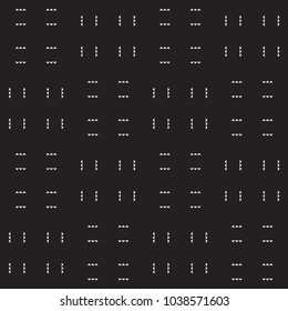 Black and white memphis vector seamless background
