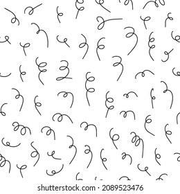 Black and white memphis vector seamless pattern