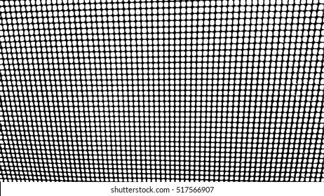Black and white Mesh Background. Grunge Net texture. Vector.