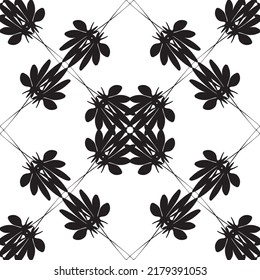 Patrón de malla blanca y negra. Patrón negro sobre fondo blanco.Para decorar tela, papel, papel pintado y embalaje.
